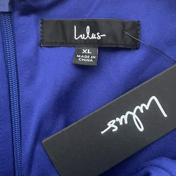 Lulus NEW Commotion-Worthy Bustier Backless Maxi Dress Size XL Royal Blue - Picture 6 of 13